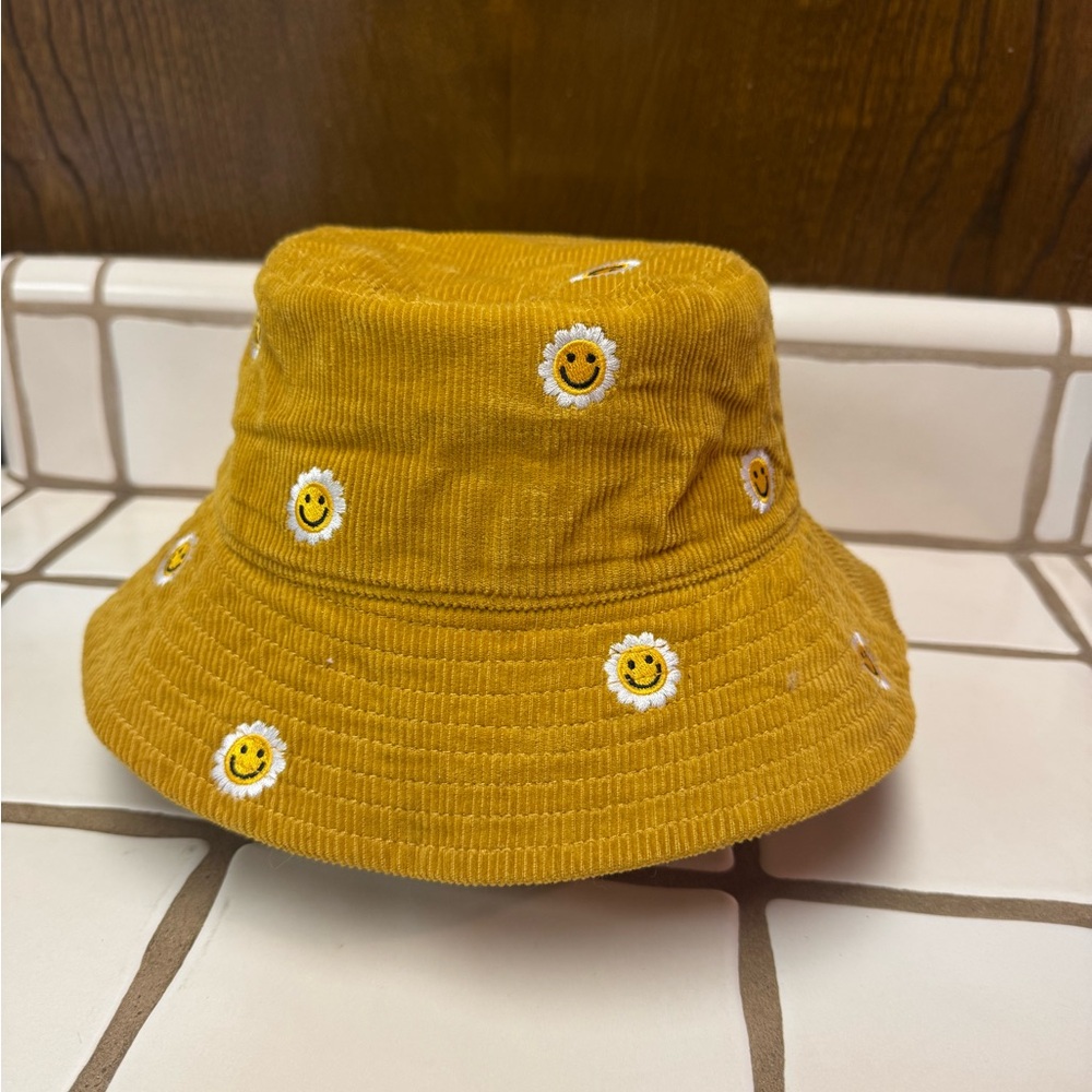 Mighty Fine Golden Yellow ribbed bucket hat.